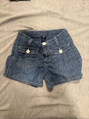 GAP Blue Denim Cargo Pocket Shorts